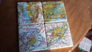 personalized map stone coasters travel themed home decor handmade travel home decorations furnishings