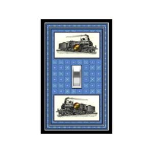 train switchplate cover travel themed home decor handmade travel home decorations furnishings