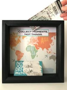 travel ticket shadow box travel themed home decor handmade travel home decorations furnishings