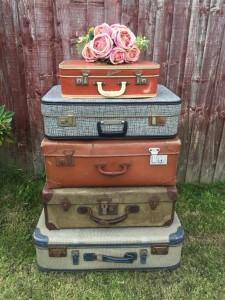 vintage suitcases travel themed home decor handmade travel home decorations furnishings