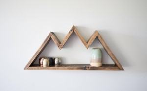 wooden mountain peak shelf travel themed home decor handmade travel home decorations furnishings