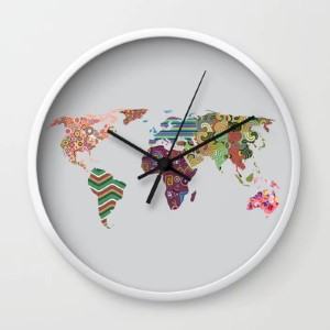 modern world map wall clock travel themed home decor handmade travel home decorations furnishings