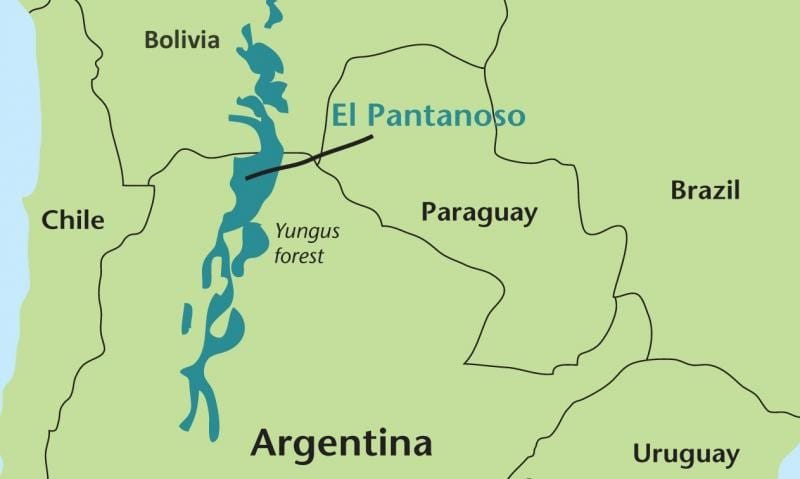 El Pantanoso Reserve map Argentina World Land Trust Fundación Biodiversidad-Argentina