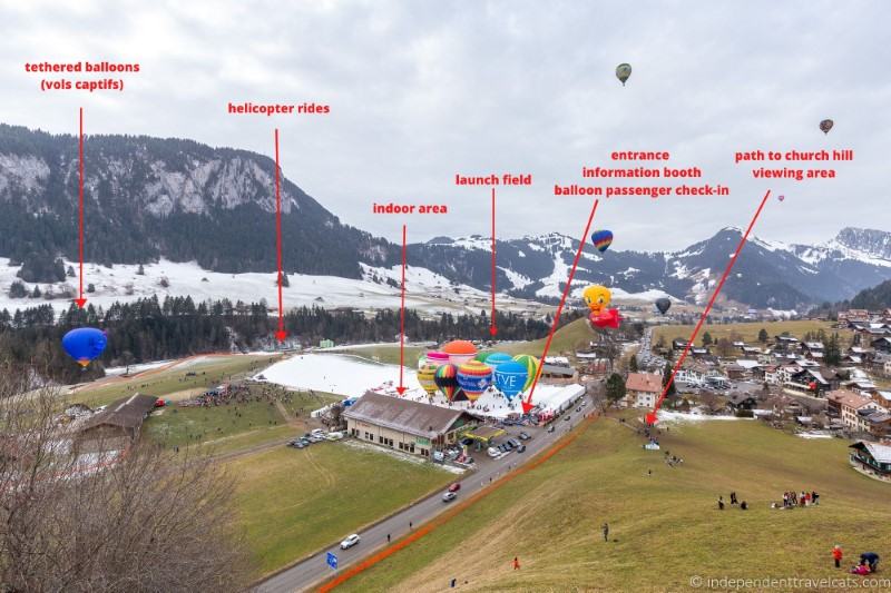 map Château-d'Oex International Hot Air Balloon Festival in Switzerland Festival International de Ballons