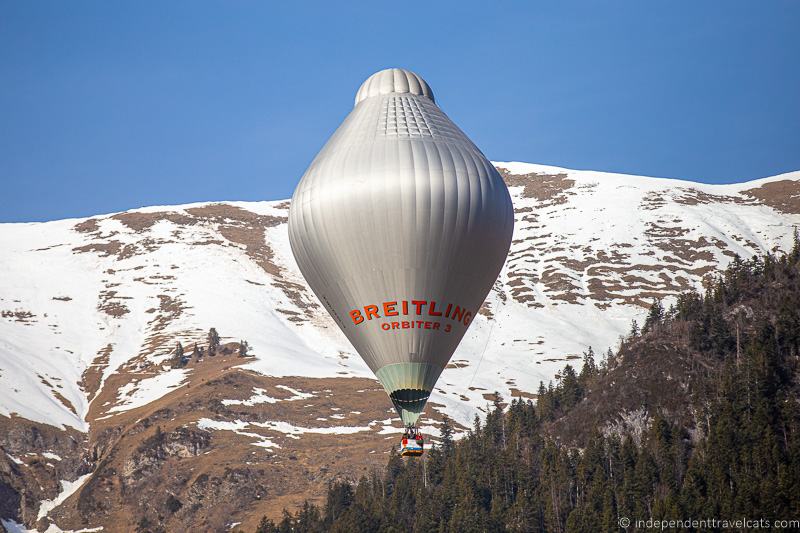 Breitling Orbiter 3 balloon Château-d'Oex International Hot Air Balloon Festival in Switzerland Festival International de Ballons