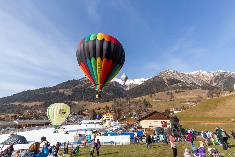 Château-d'Oex International Hot Air Balloon Festival in Switzerland Festival International de Ballons