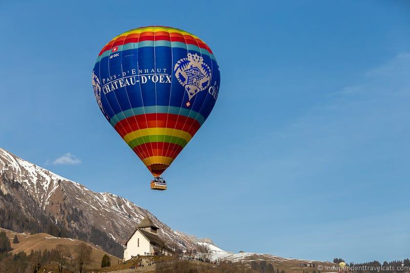 Château-d'Oex International Hot Air Balloon Festival in Switzerland Festival International de Ballons