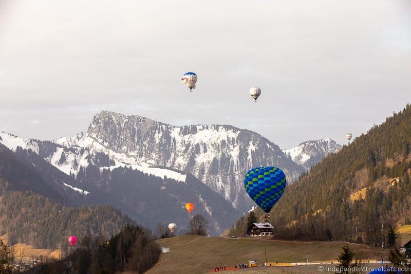 Château-d'Oex International Hot Air Balloon Festival in Switzerland Festival International de Ballons