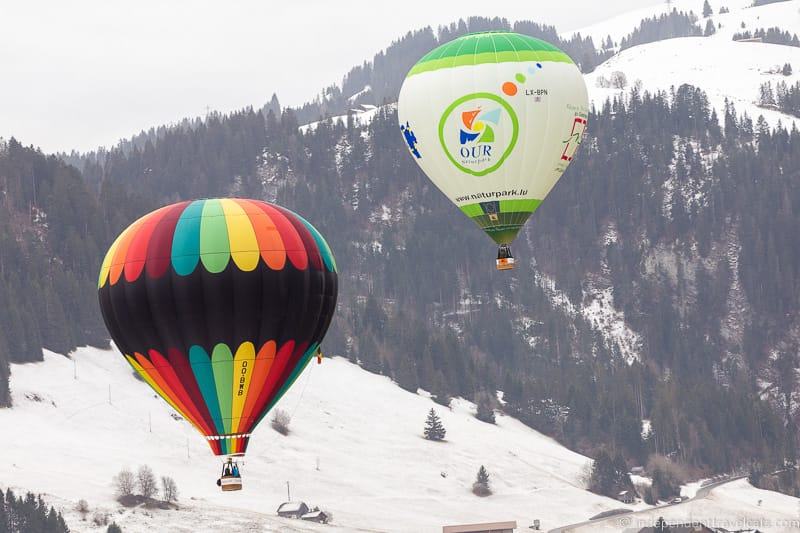 Château-d'Oex International Hot Air Balloon Festival in Switzerland Festival International de Ballons