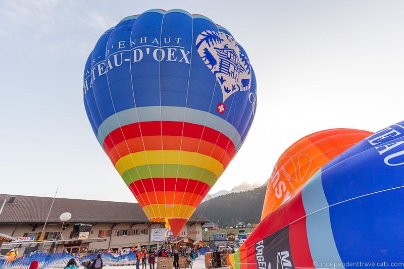 Château-d'Oex International Hot Air Balloon Festival in Switzerland Festival International de Ballons