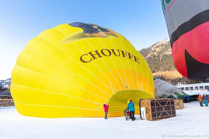 Château-d'Oex International Hot Air Balloon Festival in Switzerland Festival International de Ballons