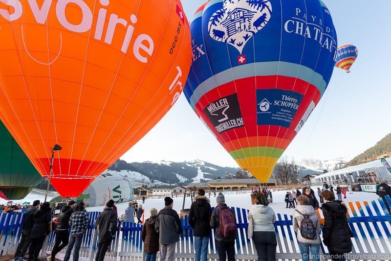 Château-d'Oex International Hot Air Balloon Festival in Switzerland Festival International de Ballons