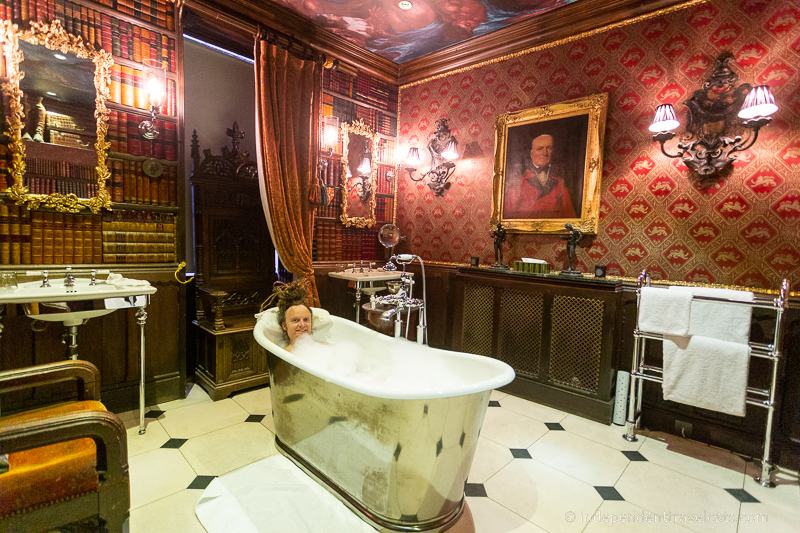 taking a bath while traveling travel tips for bath lovers bathtub The Witchery Edinburgh