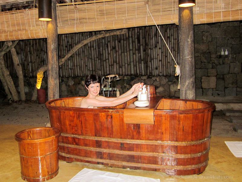 wooden bathtub taking a bath while traveling travel tips for bath lovers outdoor bathing