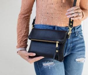 leather crossbody purse made in America