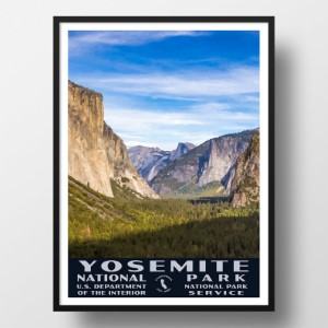 Yosemite National Park travel print travel gifts made in USA