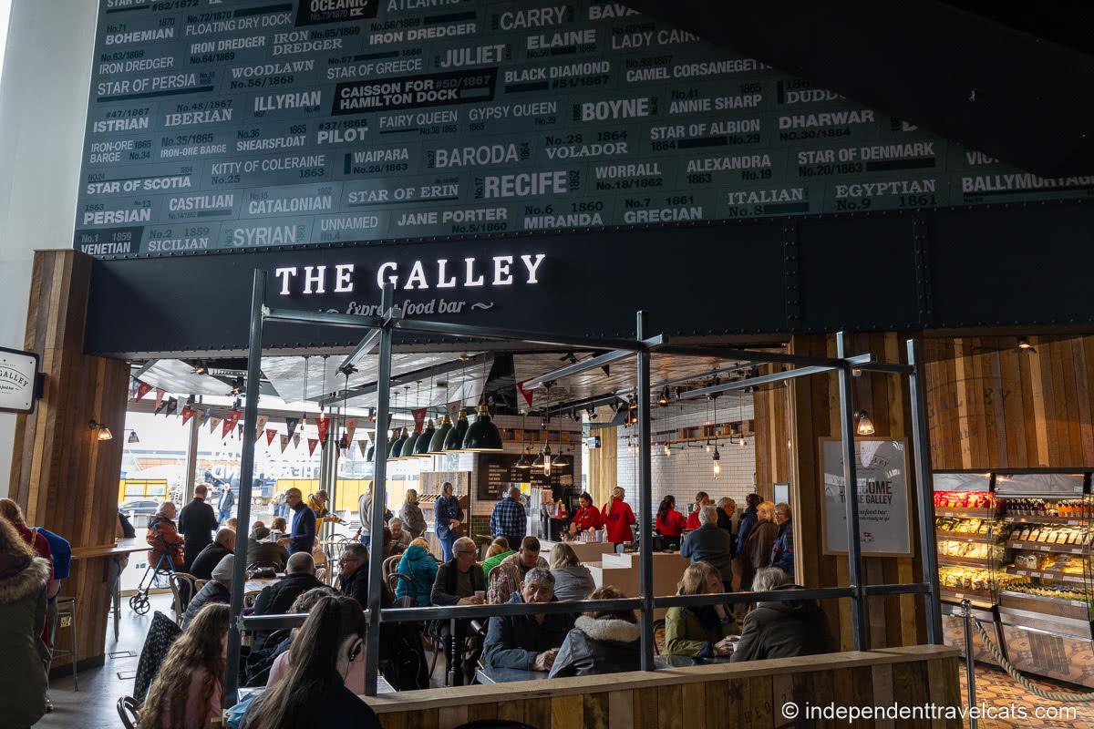 The Galley cafe restaurant food in Titanic Belfast atrium