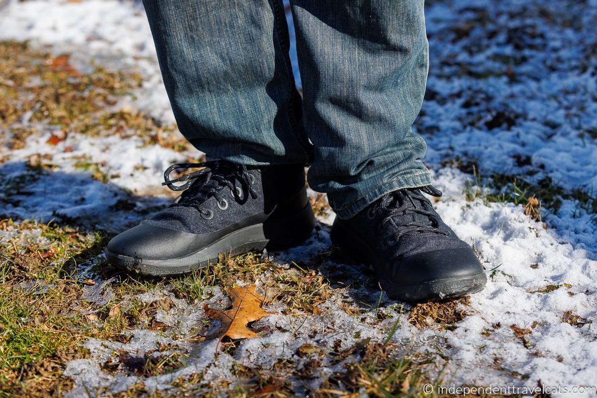 Allbirds Mens Wool Runner-up Mizzle Plus best shoes for winter travel