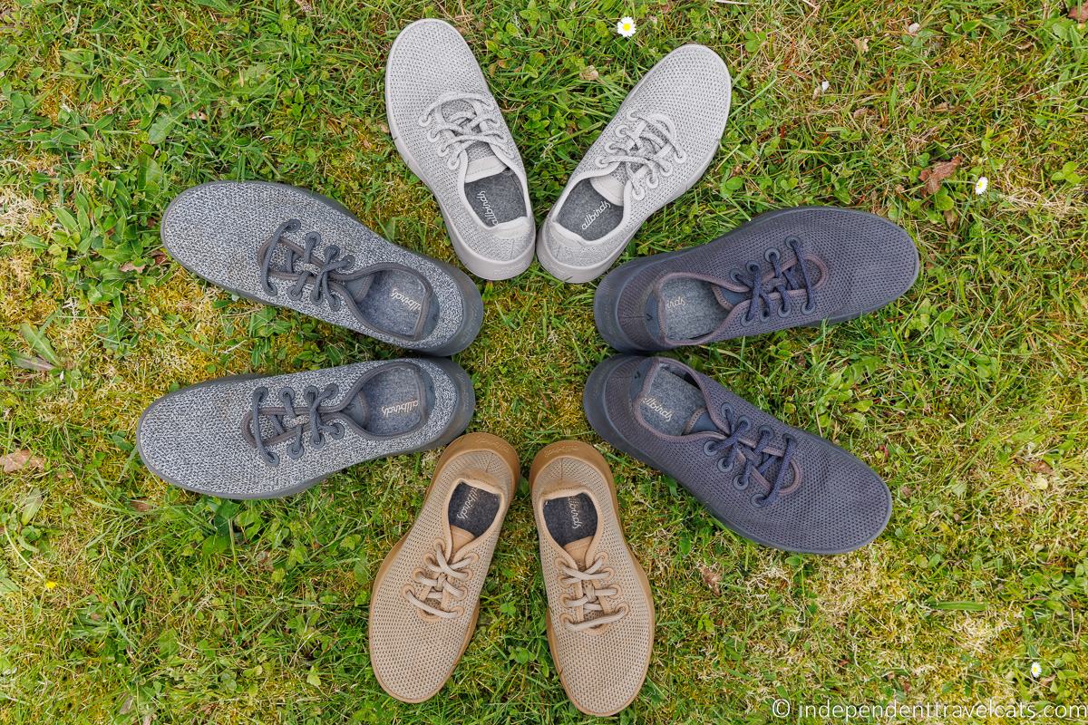 Allbirds Tree Runners best shoe colors for travel traveling shoes