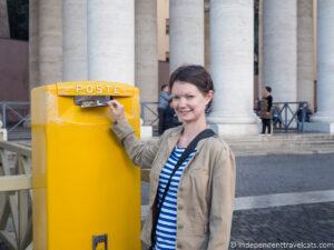 sending postcard from the Vatican how to send mail from Vatican City