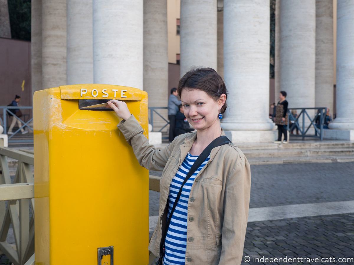 sending postcard from the Vatican how to send mail from Vatican City post office box