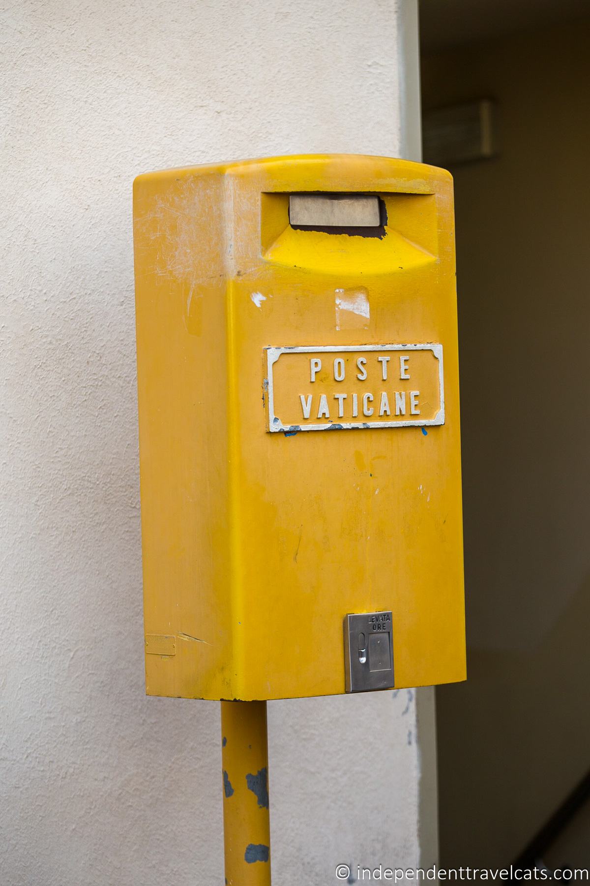 Poste Vaticane yellow mailbox how to send mail from the Vatican Vatican City