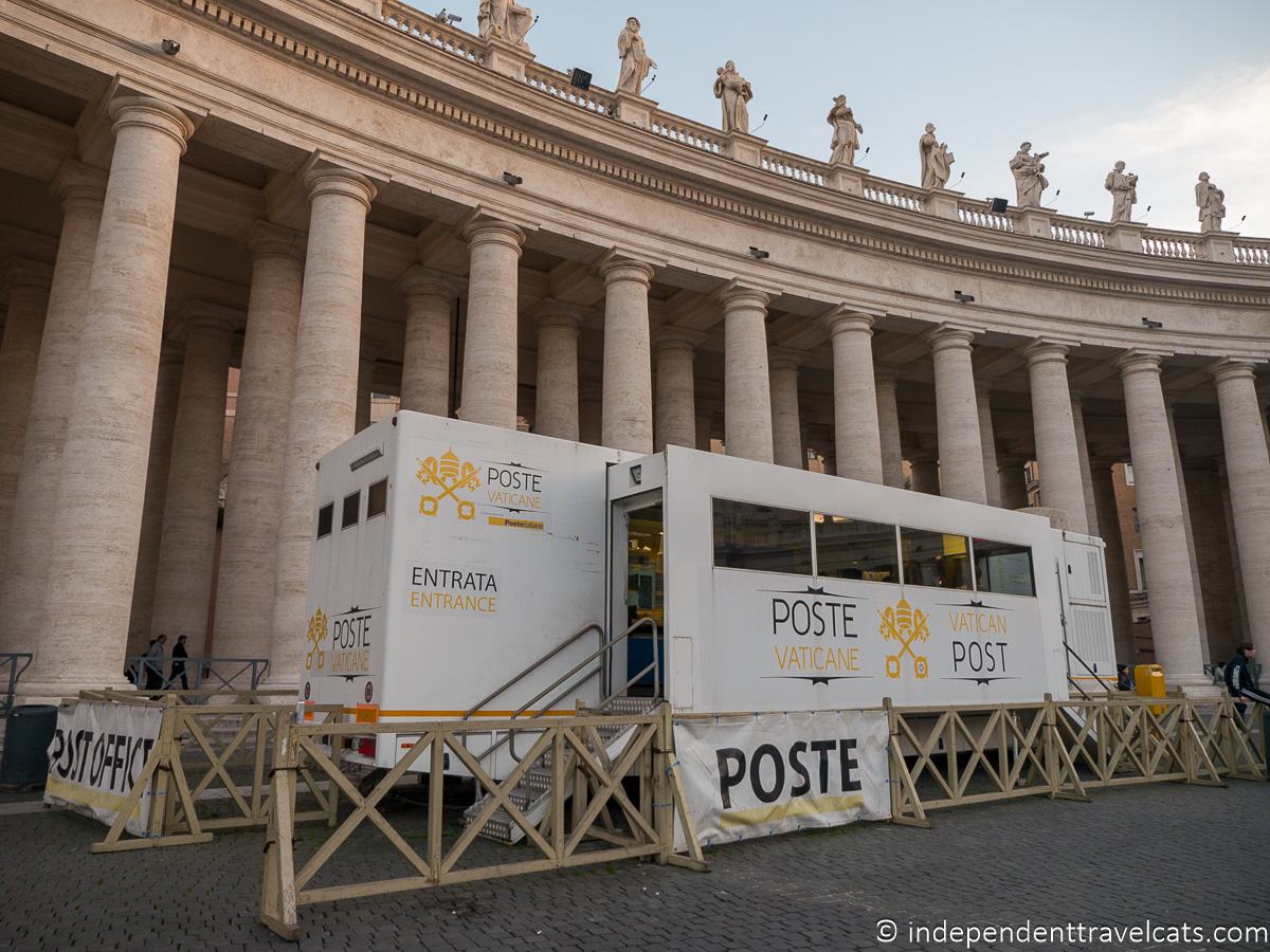 how to send mail from the Vatican mobile Vatican post office location